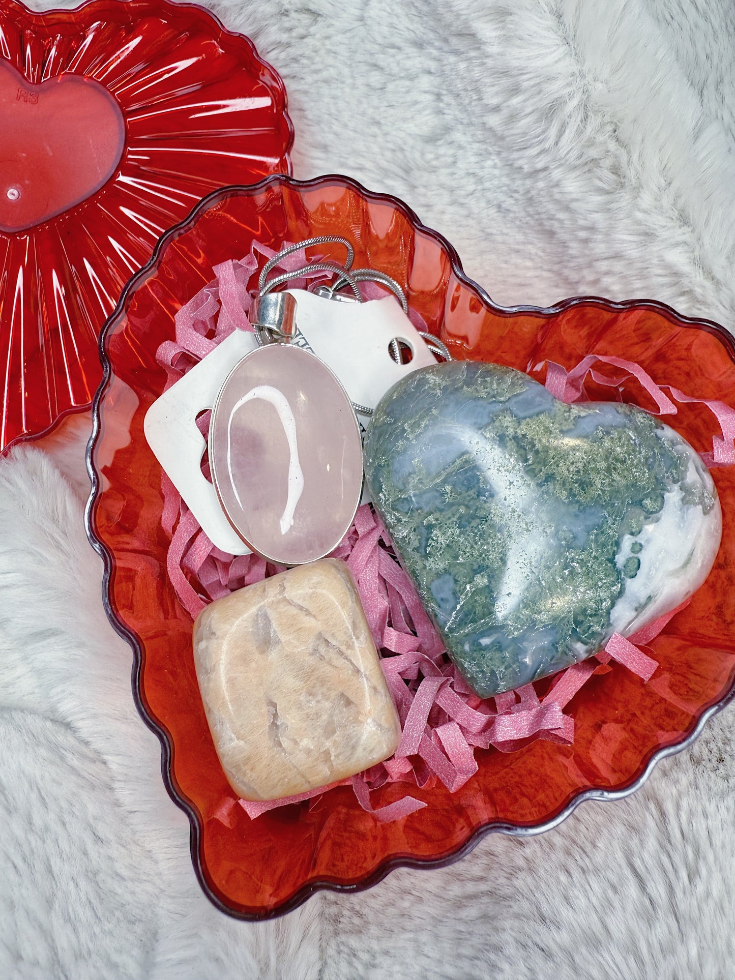 Rose Quartz Necklace Heart