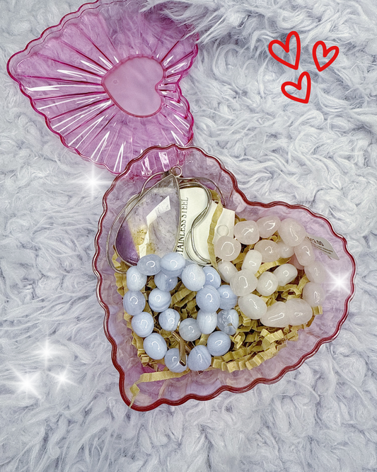 Pink Bracelet + Necklace Heart