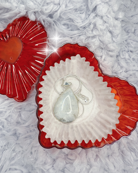 Moonstone Necklace Heart