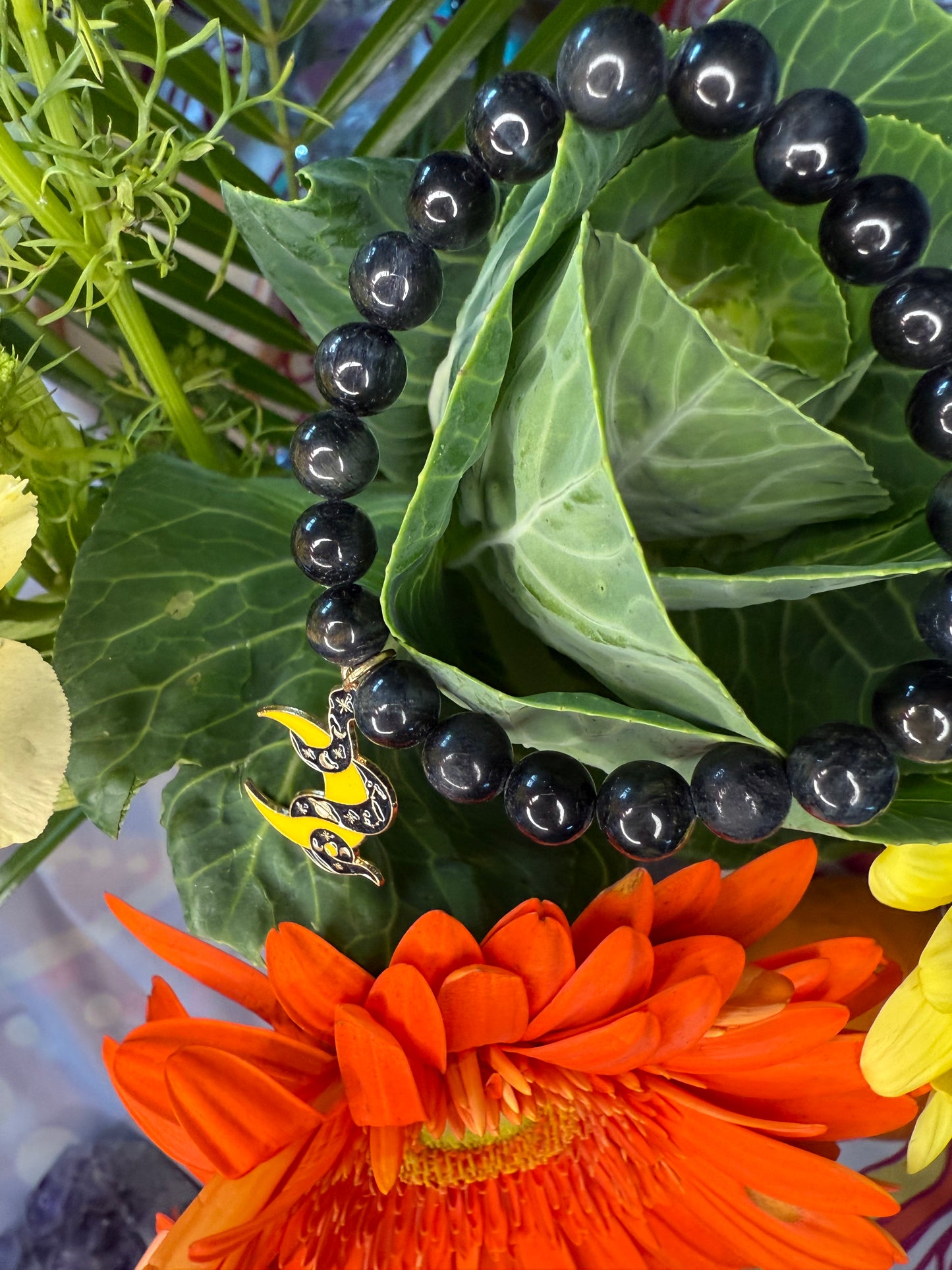 Blue Tigers Eye Charm Bracelet