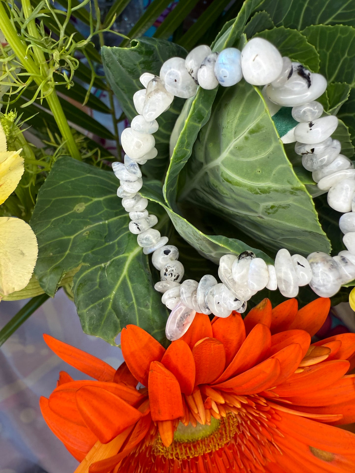 Rainbow Moonstone Chip Bracelets