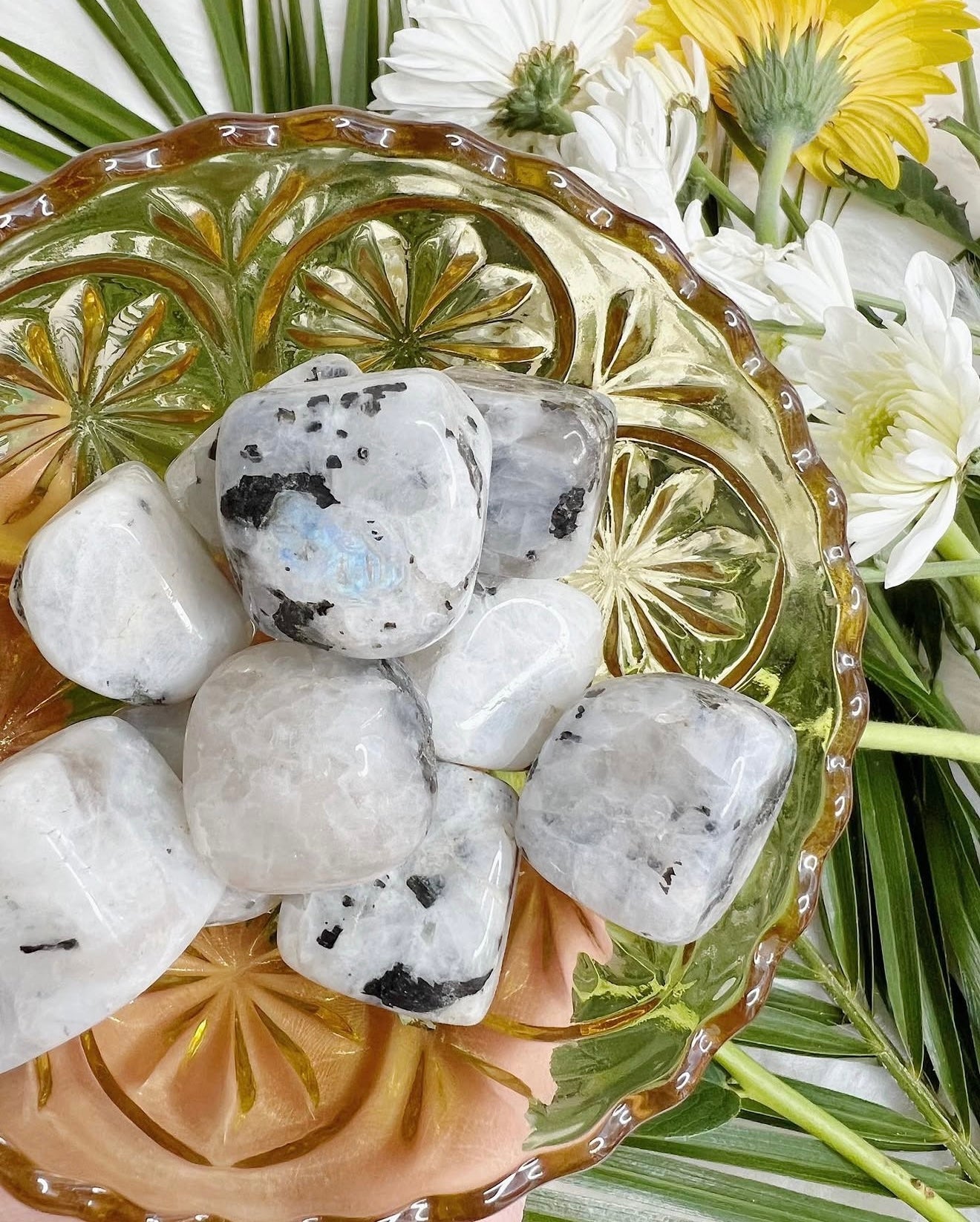 Rainbow Moonstone Tumbles